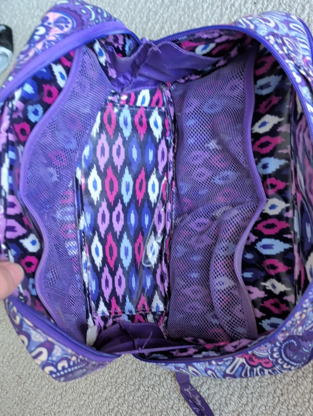 Vera Bradley 2016 RETIRED Lilac Tapestry Cosmetic Bag